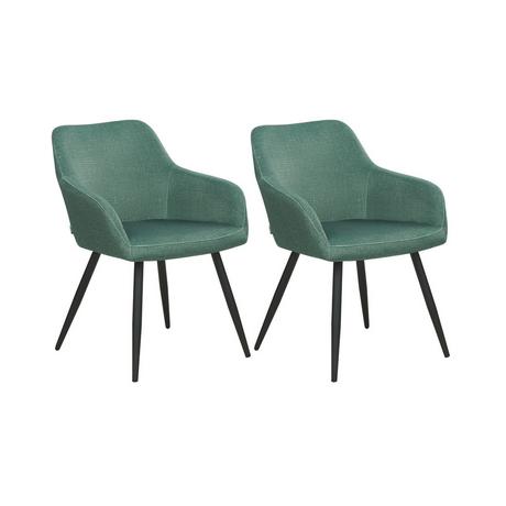 Beliani Lot de 2 chaises en Velours Moderne CASMALIA  