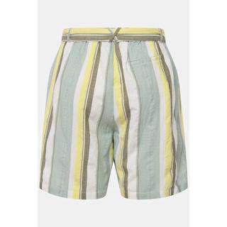 Ulla Popken Short Rose a Righe Gamba Larga con Cintura Elastica  