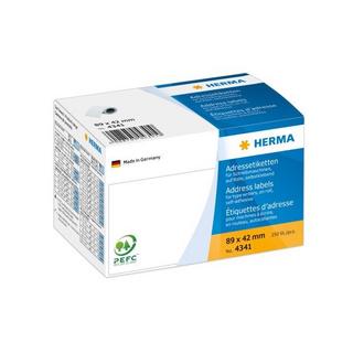 HERMA HERMA Adressetiketten 89×42mm 4341 weiss, Rolle  