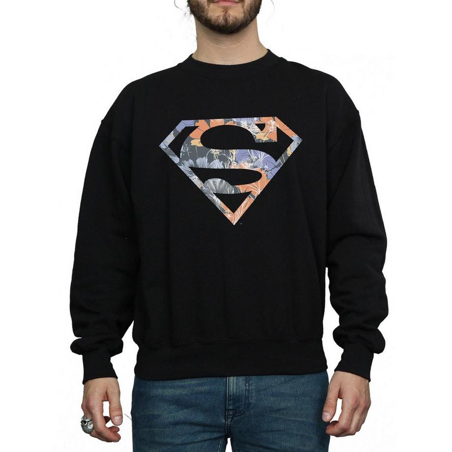 DC COMICS Superman Floral Logo Regular Fit Felpa  