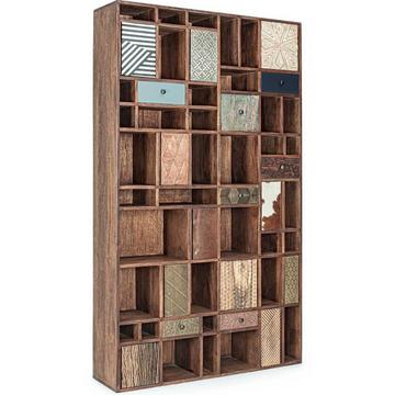 Bücherregal Dhaval 10 Türen 7 Schubladen 115x200