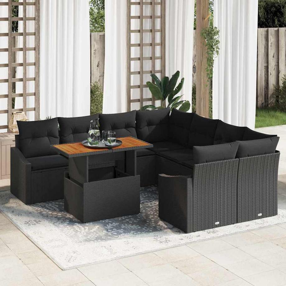 VidaXL Set Divano da Giardino Polyrattan  
