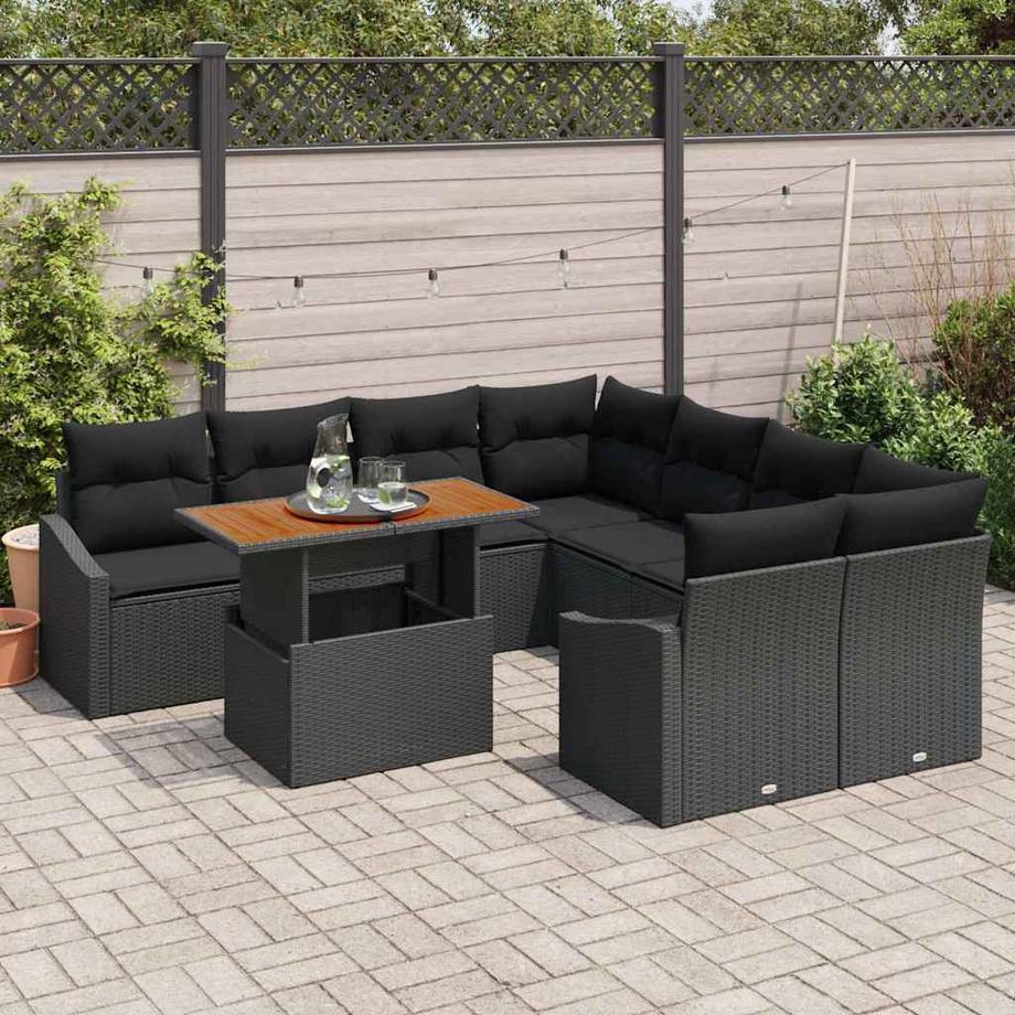 VidaXL Set Divano da Giardino Polyrattan  