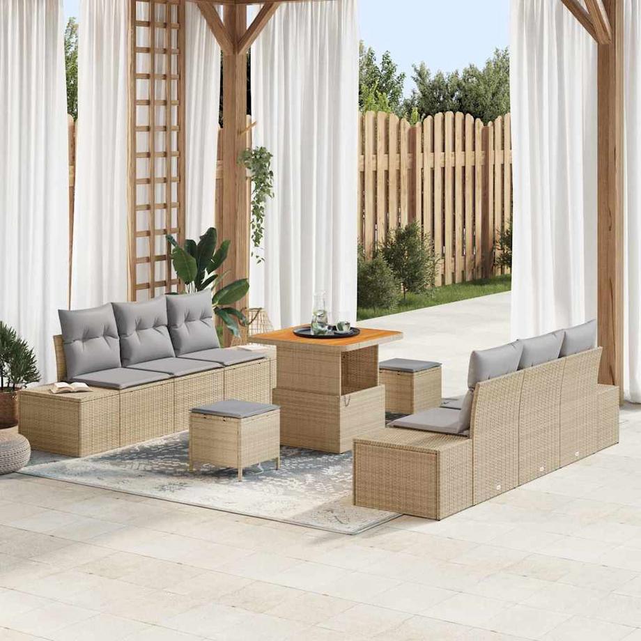 VidaXL Gartensofa-set poly-rattan  