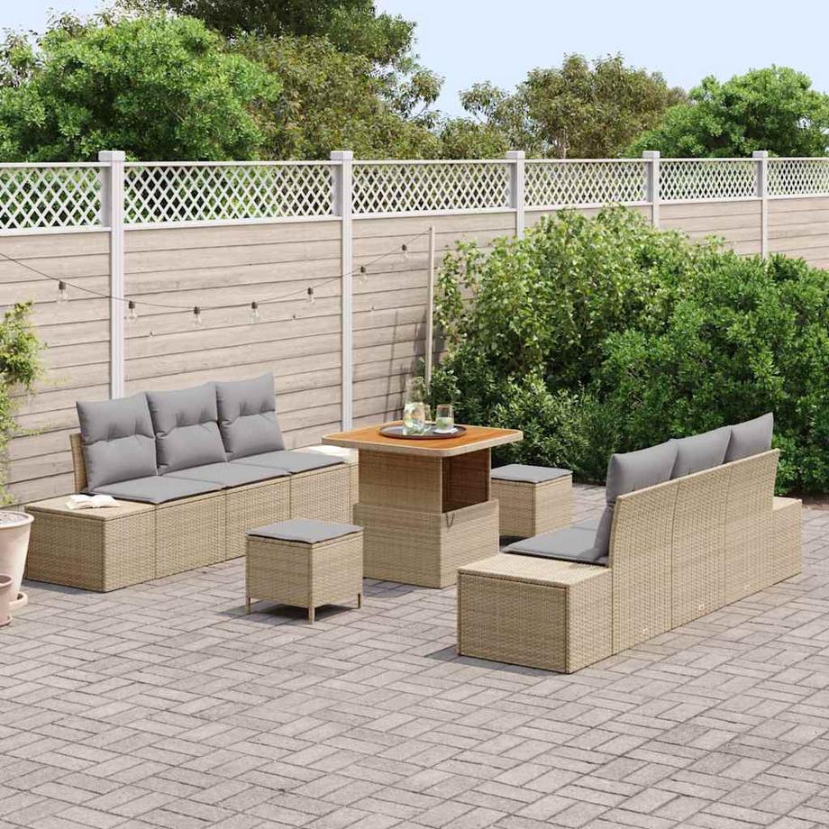 VidaXL Gartensofa-set poly-rattan  