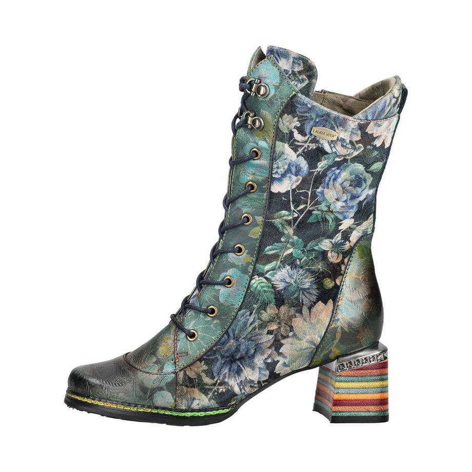Laura Vita Blumendruck Schnürstiefel  