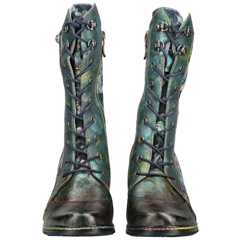 Laura Vita Blumendruck Schnürstiefel  
