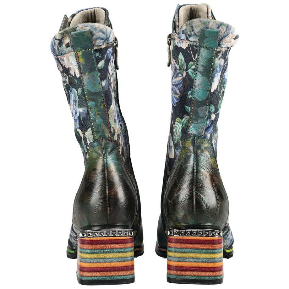 Laura Vita Blumendruck Schnürstiefel  
