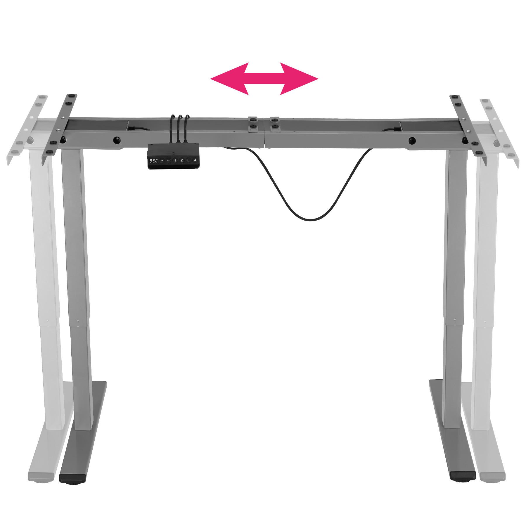 Tectake Tischgestell Melville höhenverstellbar 110-168x60x70-119cm  