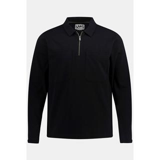 Sthuge  Maglia polo con OEKO-TEX, collo polo a contrasto e maniche lunghe, fino alla tg. 8XL 