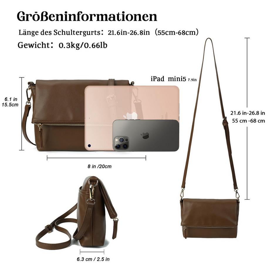 Only-bags.store Borsa a Tracolla Piccola in Pelle PU  