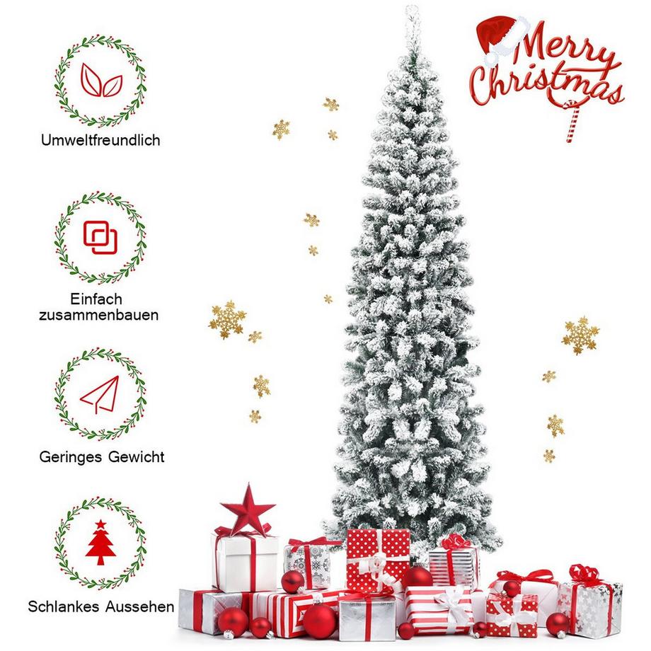 Northix  Sapin de Noël artificiel enneigé avec 461 branches mesurant 225 cm 