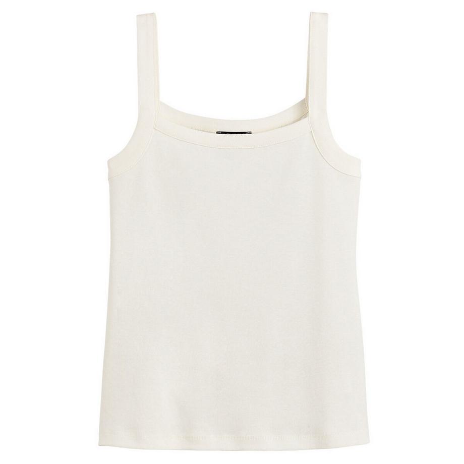 La Redoute Collections Top a costine senza maniche scollo rotondo  