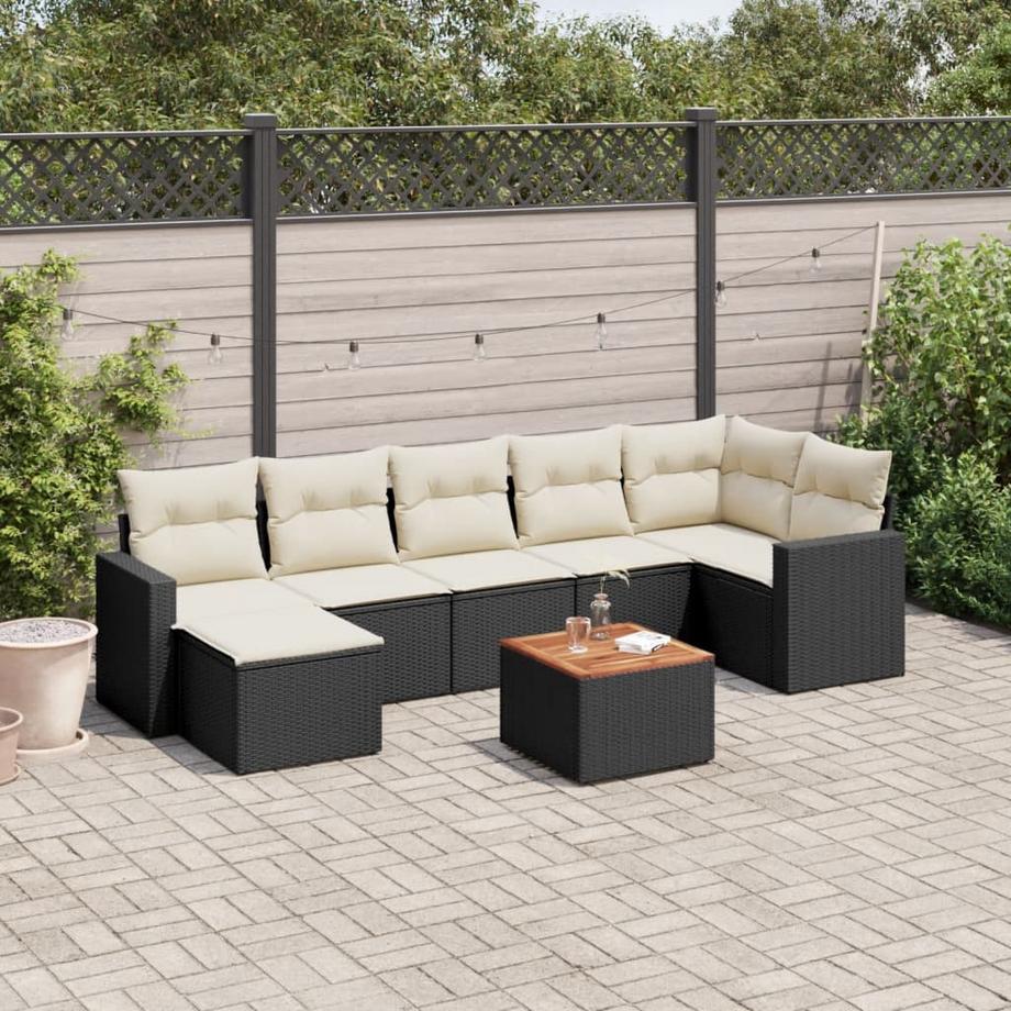 VidaXL set divano da giardino Polirattan  