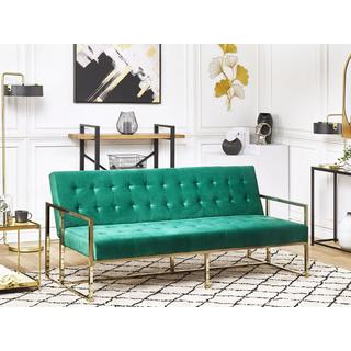 Beliani 3 Sitzer Sofa aus Samtstoff Glamourös MARSTAL  