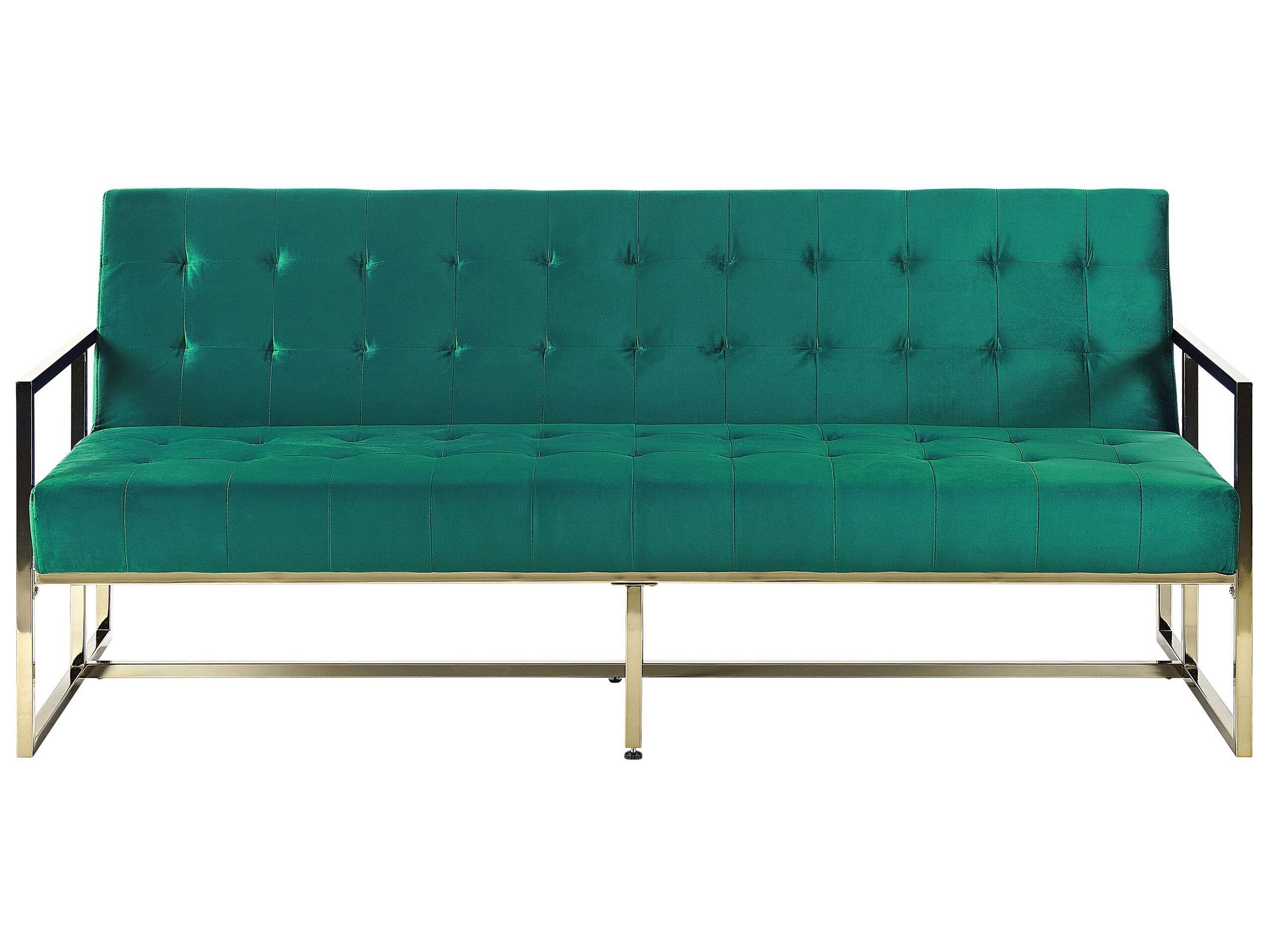 Beliani 3 Sitzer Sofa aus Samtstoff Glamourös MARSTAL  