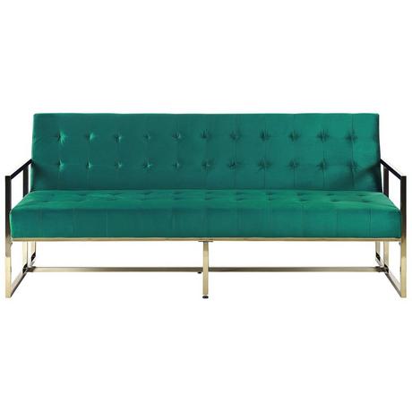 Beliani 3 Sitzer Sofa aus Samtstoff Glamourös MARSTAL  