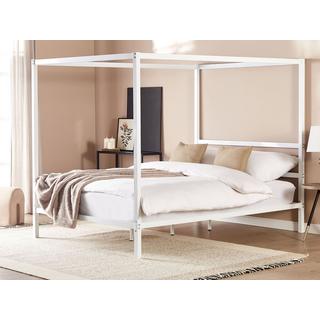 Beliani Letto a baldacchino en Acciaio Industriale LESTARDS  