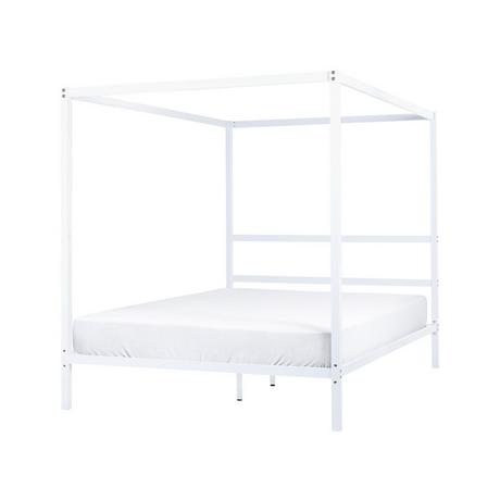 Beliani Letto a baldacchino en Acciaio Industriale LESTARDS  