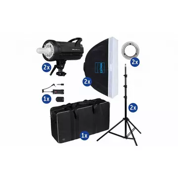 Dörr DFX-300 set di attrezzature per studio fotografico Nero, Bianco