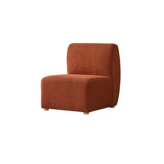 Tikamoon Chauffeuse modulable en acacia massif et tissu terracotta Swann  