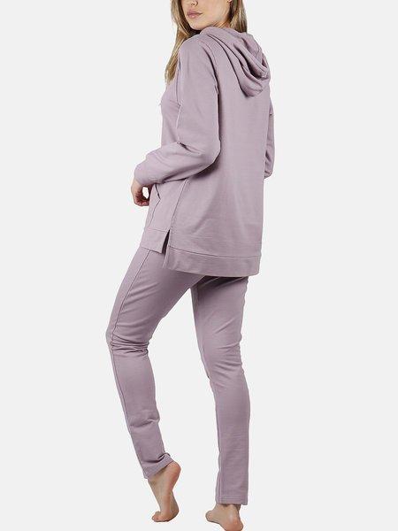 Admas  Pigiama pantaloni loungewear cappuccio felpato Comfort Home 