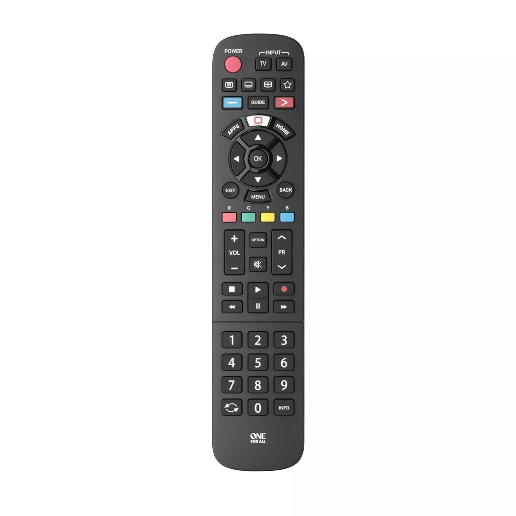 One For All -  TV Replacement Remotes URC4914 Fernbedienung IR Wireless Drucktasten, Schwarz