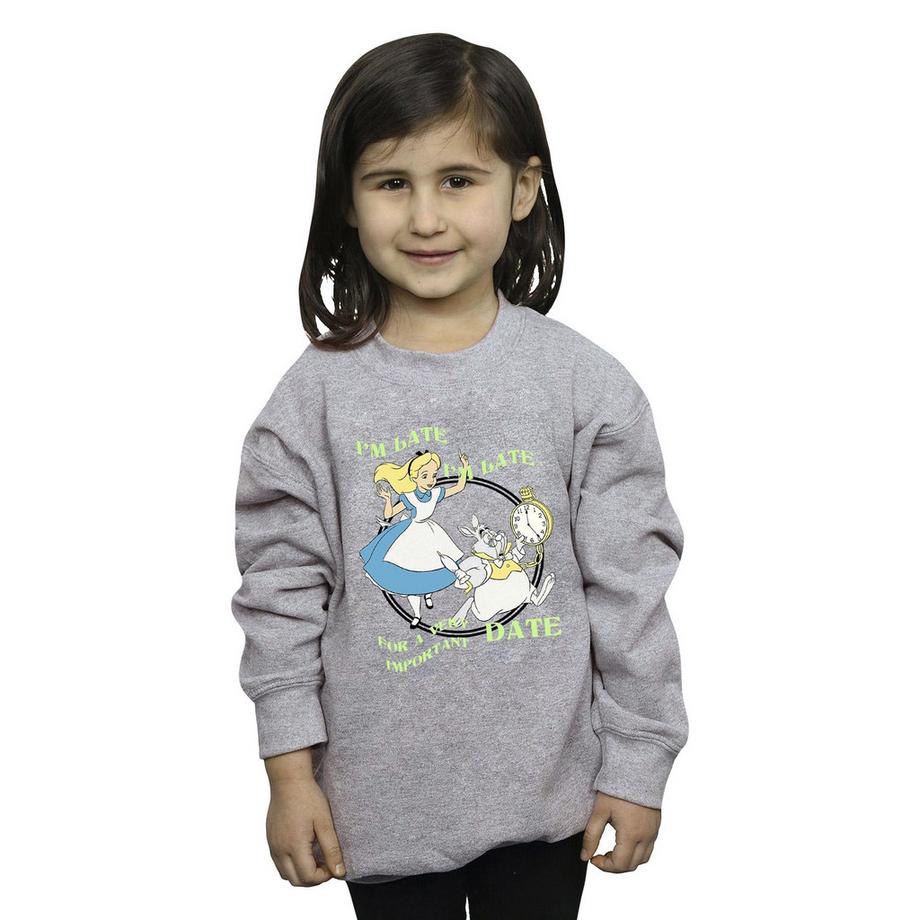 Disney  Alice In Wonderland I'm Late Sweatshirt 
