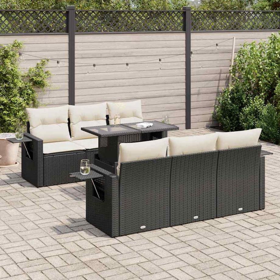 VidaXL Ensemble de canapés de jardin rotin synthétique  