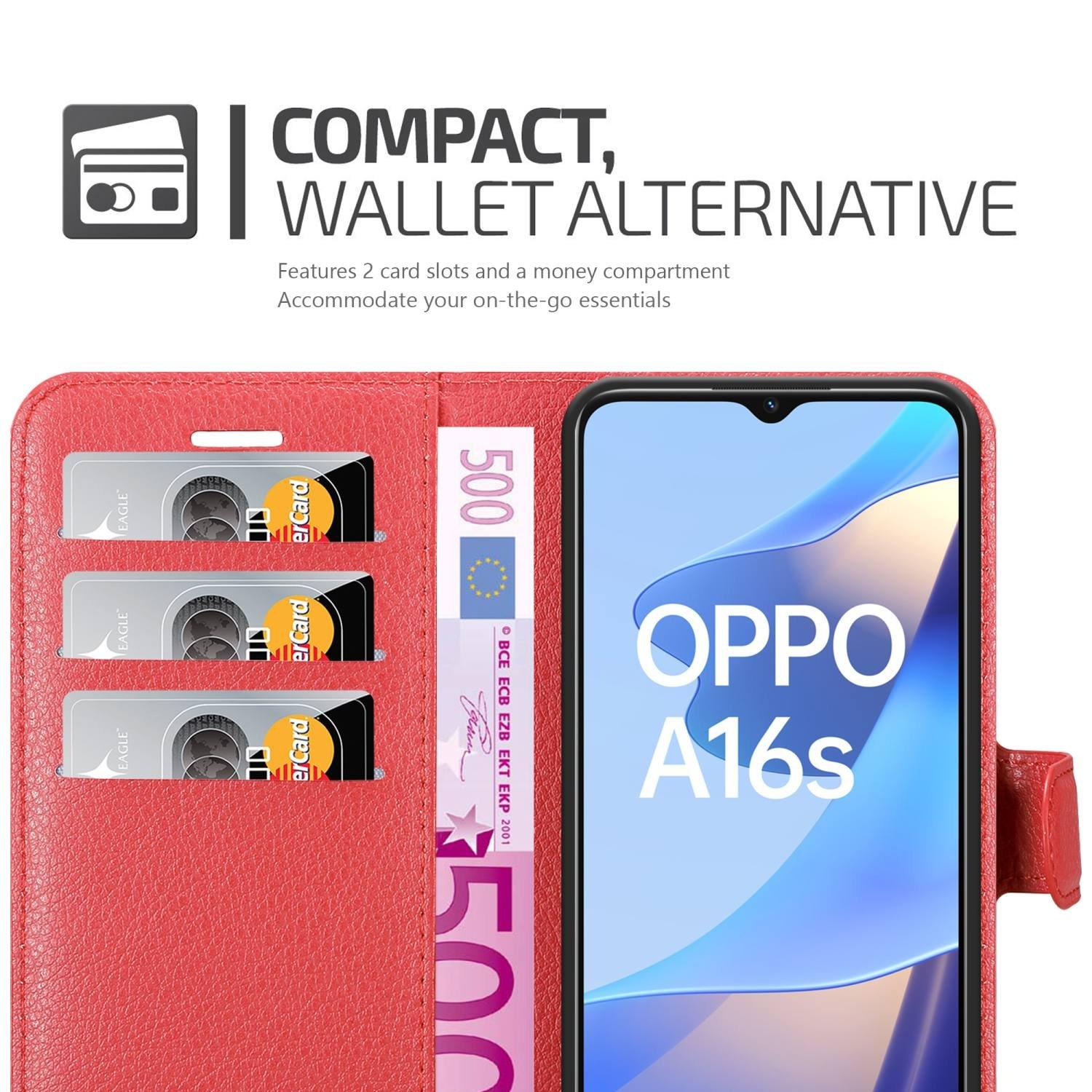 Cadorabo  Housse compatible avec Oppo A16s / A54s - Coque de protection avec fermeture magnétique, fonction de support et compartiment pour carte 