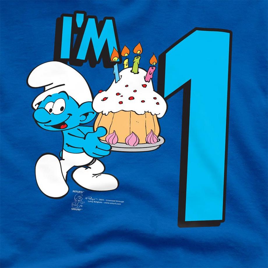 Puffi  I´m 1 Maglietta Compleanno 