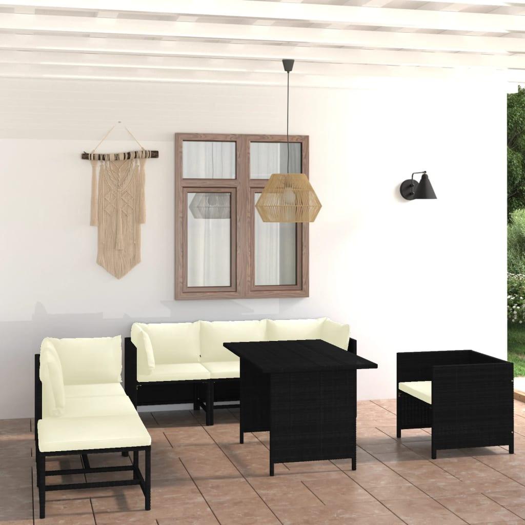 VidaXL set divani da giardino Polirattan  