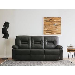 Beliani 3 Sitzer Sofa aus Kunstleder Retro BERGEN  