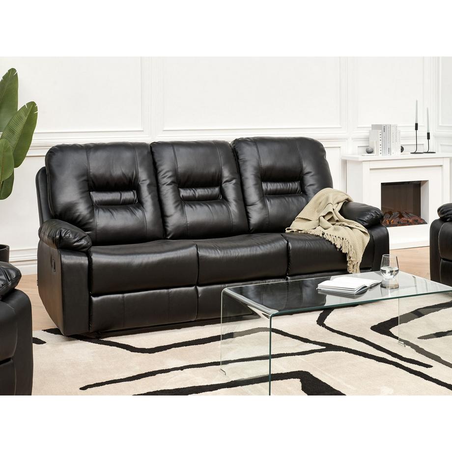 Beliani 3 Sitzer Sofa aus Kunstleder  BERGEN  