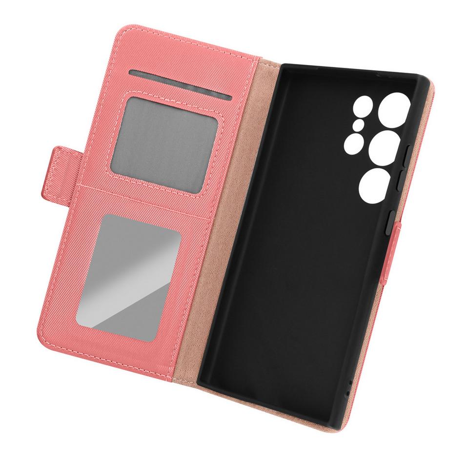 Avizar  Samsung S24 Ultra Wallet Hülle Hellrosa 