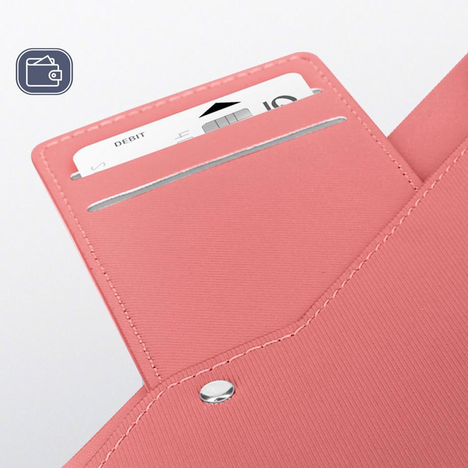 Avizar  Samsung S24 Ultra Wallet Hülle Hellrosa 