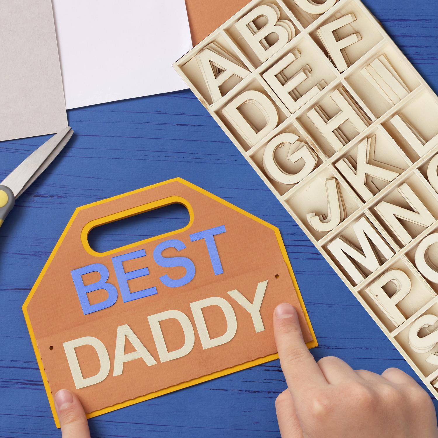 B2X Coffret de lettres en bois 162 pièces.  