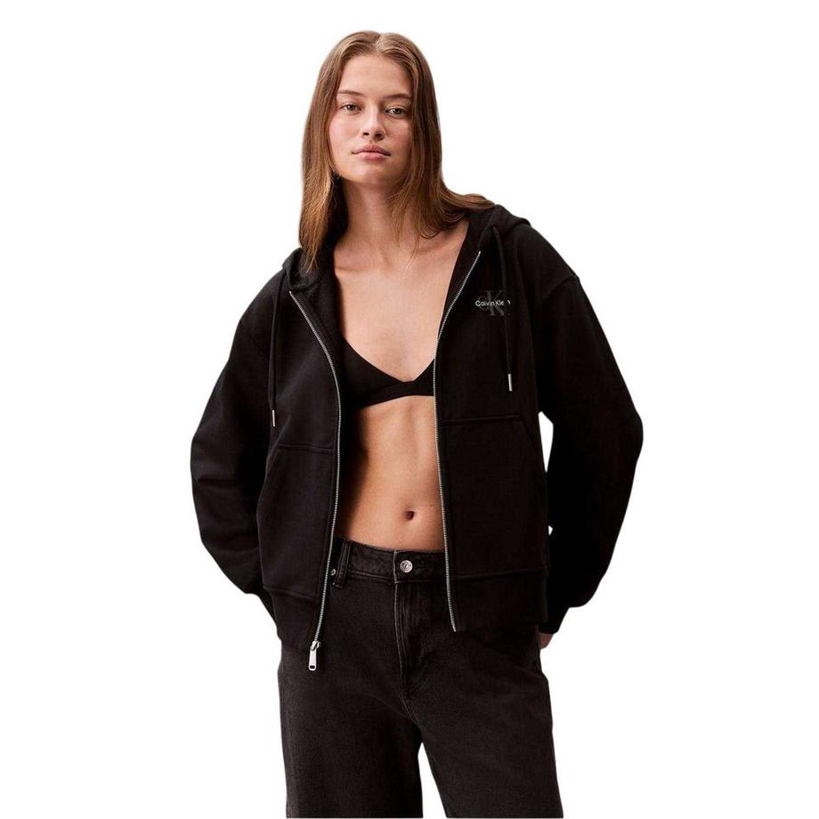 Calvin Klein Felpa Con Cappuccio E Zip Intera  