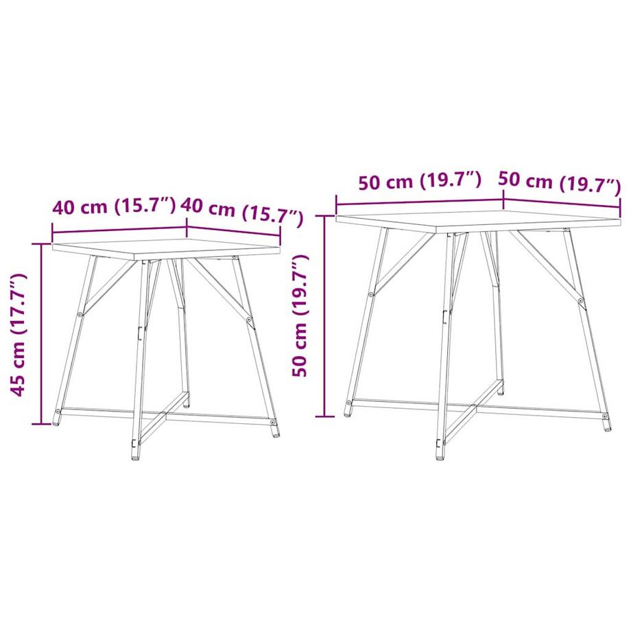 VidaXL Beistelltisch-set holzwerkstoff  