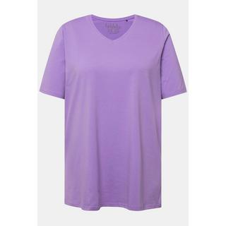 Ulla Popken T-shirt Coupe A Col V Manches Courtes  
