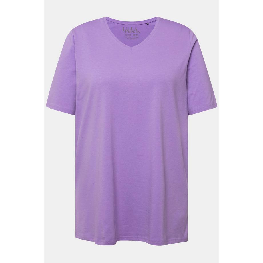 Ulla Popken T-shirt Linea A Scollo V Maniche Corte  