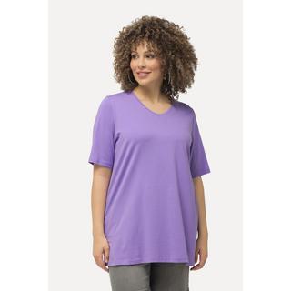 Ulla Popken T-shirt Coupe A Col V Manches Courtes  
