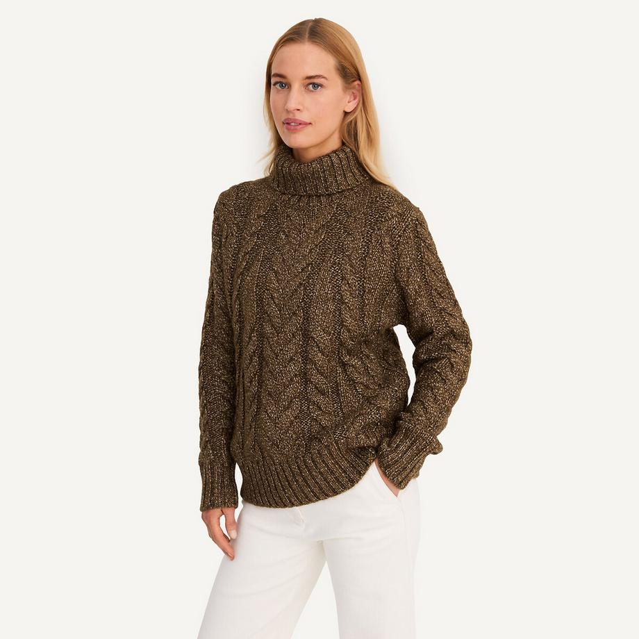 Rollkragenpullover aus Grobstrick