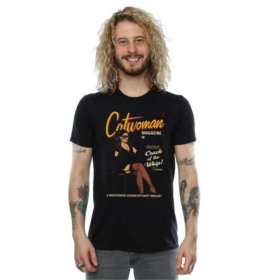 DC COMICS Catwoman Magazine T-Shirt Maniche Corte  
