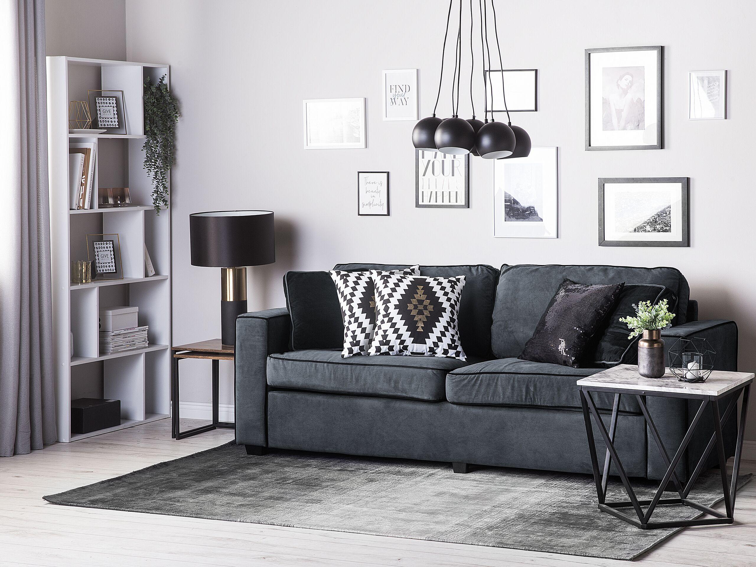 Beliani Lot de 2 coussins décoratifs en Coton Moderne COLEUS  