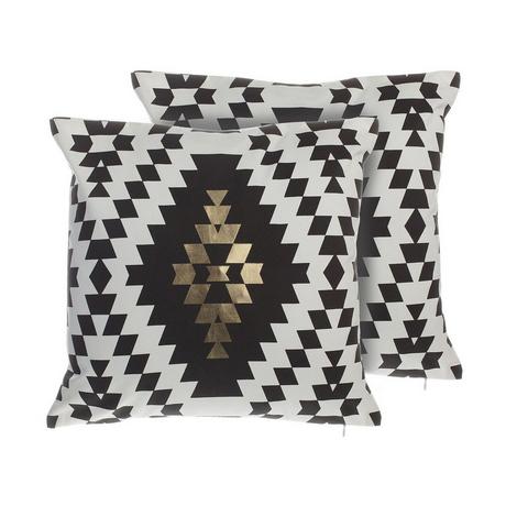 Beliani Lot de 2 coussins décoratifs en Coton Moderne COLEUS  