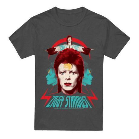 David Bowie Ziggy Heads T-Shirt Imprimé Manches Courtes  