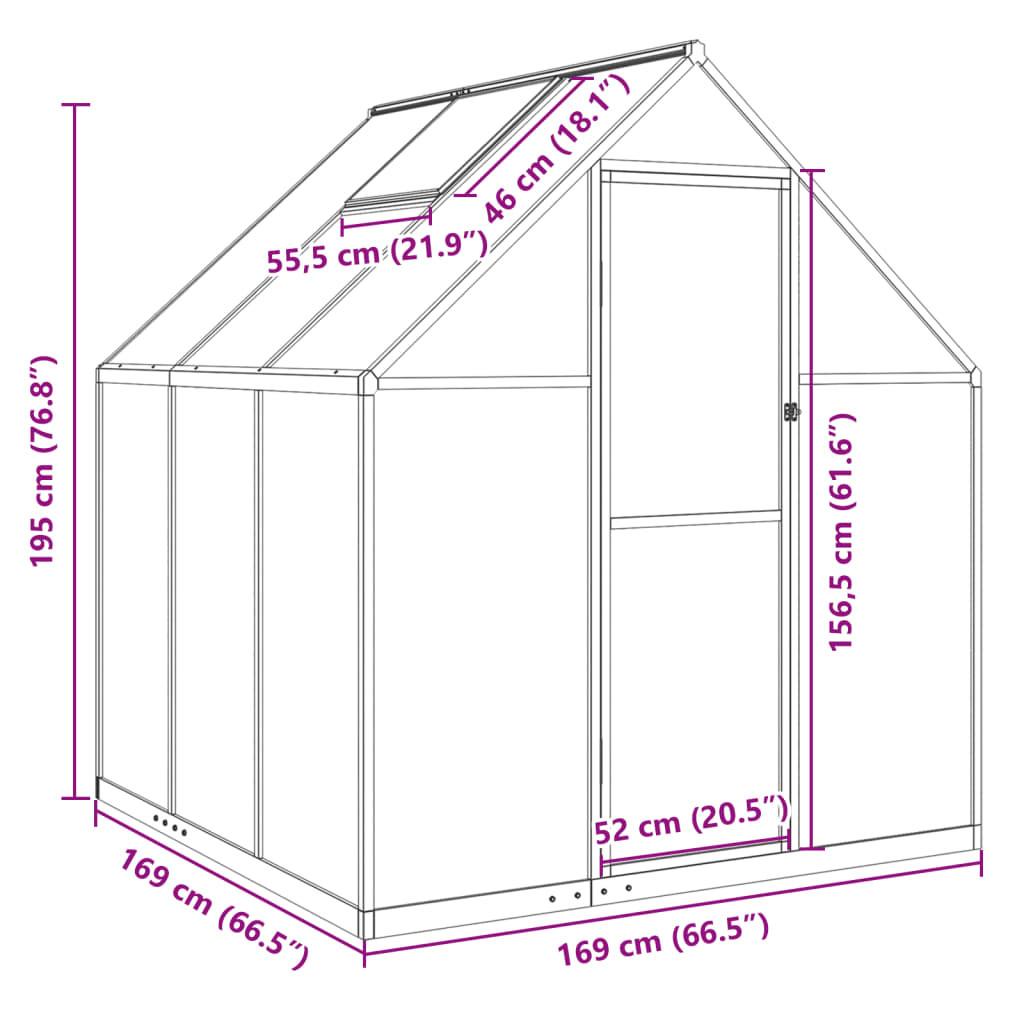 VidaXL Serre aluminium  