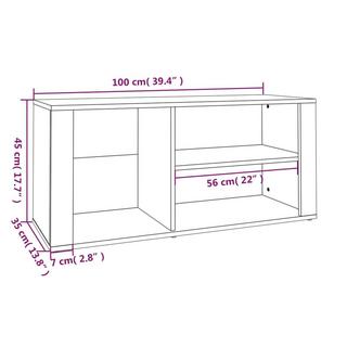 VidaXL Armoire à chaussures bois d'ingénierie  