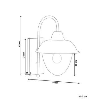 Beliani Lampe murale pour l'extérieur en Métal Rétro BANKA  